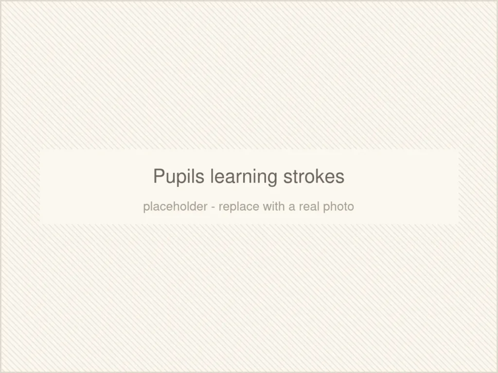 Pupils learning strokes (placeholder image)