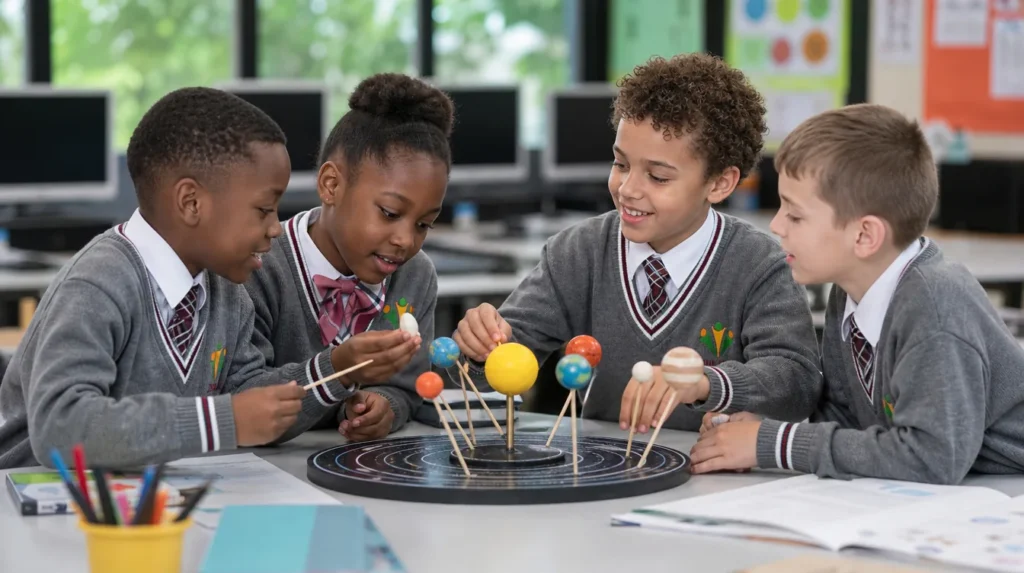 Primary learners exploring a model of the solar system
